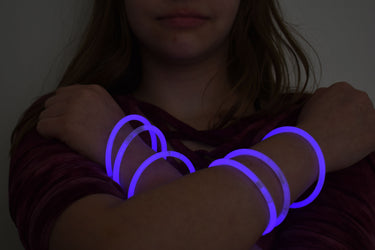 8 inch Premium Purple Glow Stick Bracelets- 100 per package